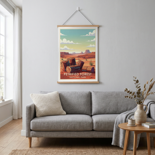 Petrified Forest National Park Poster — Vintage Arizona Painted Desert Print