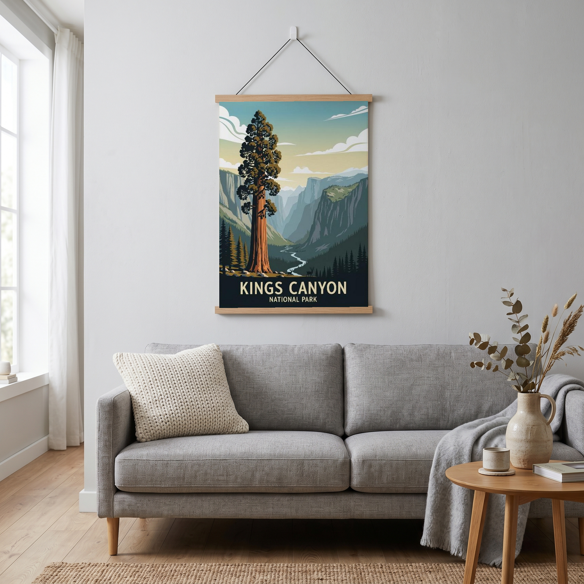 Kings Canyon National Park Poster — Vintage California Giant Sequoia Print