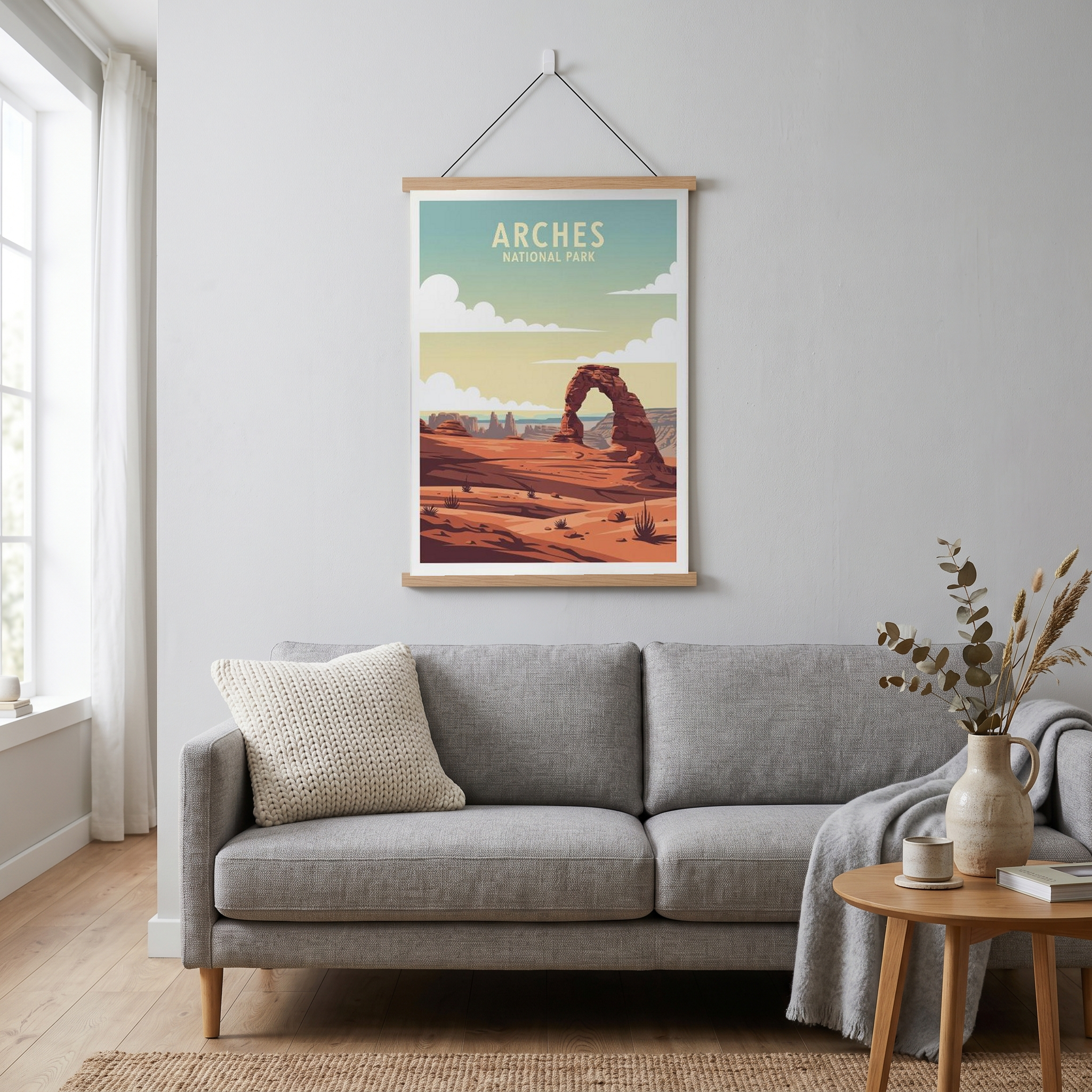Arches National Park Poster — Vintage Delicate Arch Utah Desert Print