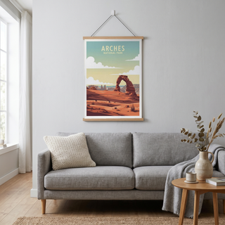 Arches National Park Poster — Vintage Delicate Arch Utah Desert Print