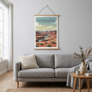 Canyonlands National Park Poster — Vintage Utah Mesa River Print