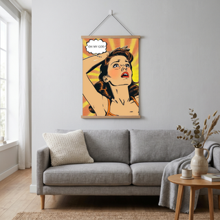 Pop Art Oh My God Poster — Retro Comic Girl Lichtenstein Print