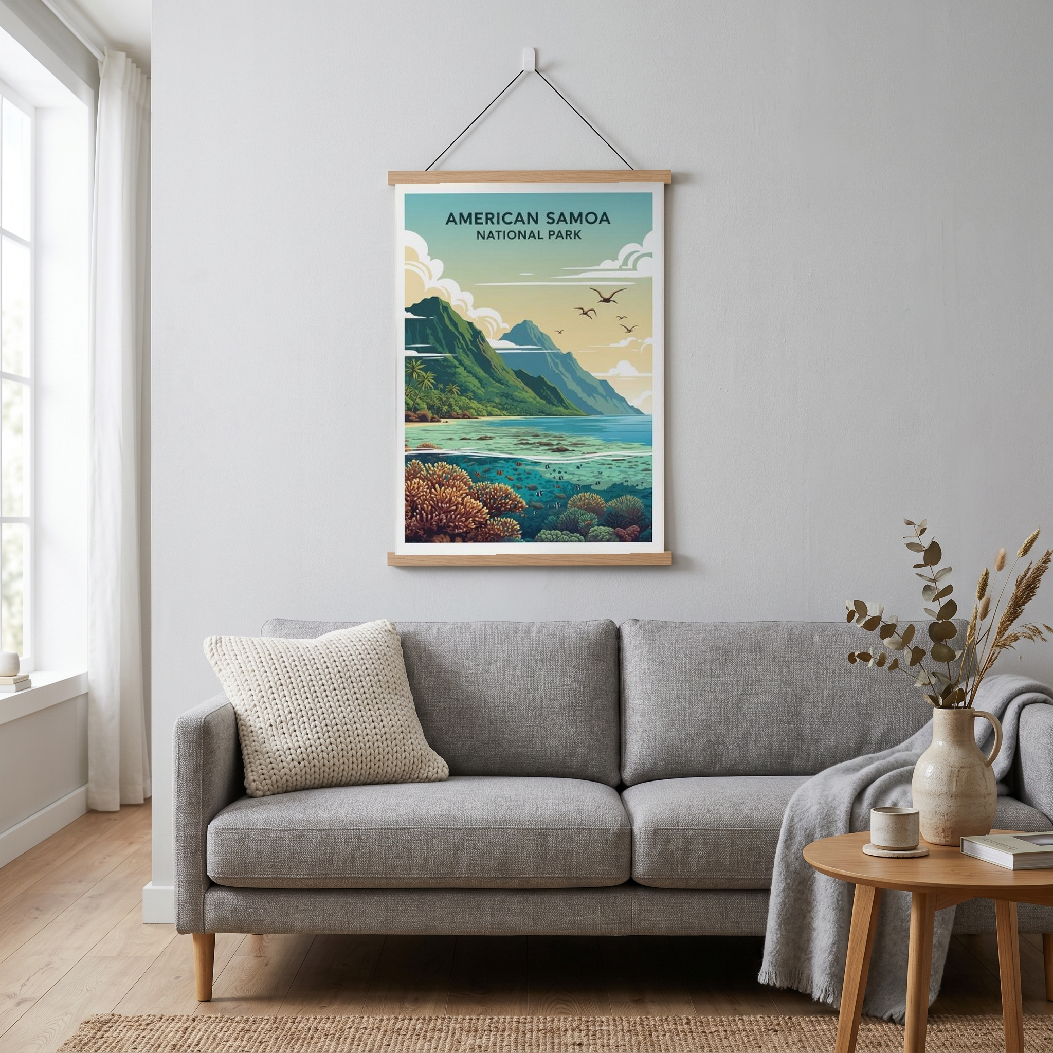 American Samoa National Park Poster — Vintage Pacific Island Travel Print