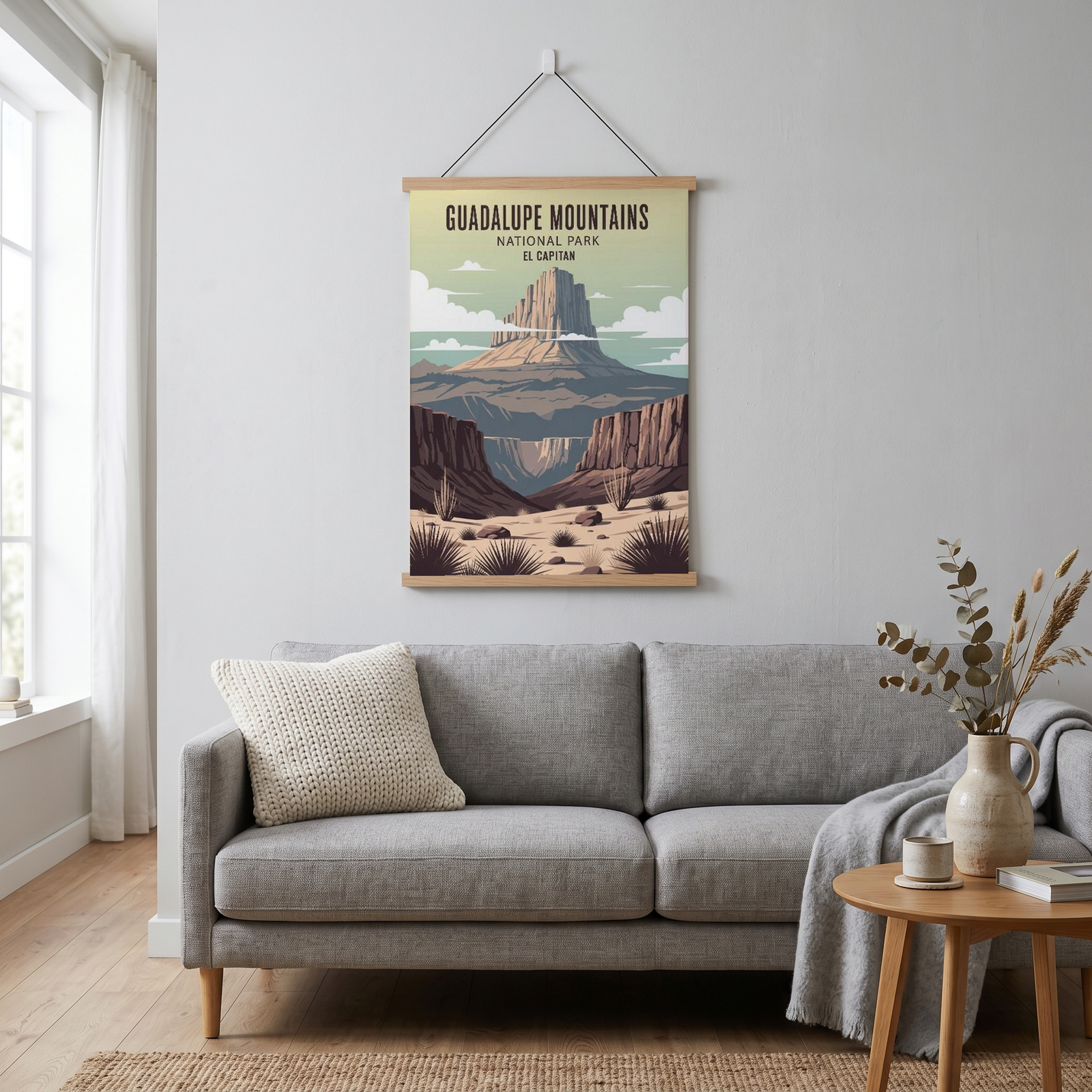 Guadalupe Mountains National Park Poster — Vintage El Capitan Texas Print