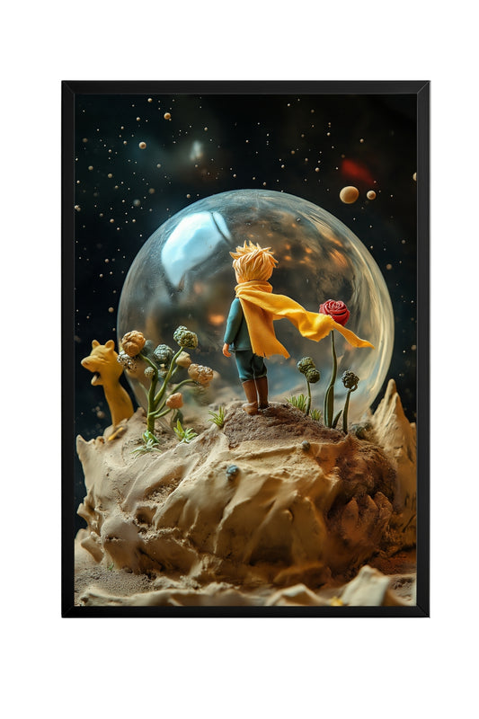 The Little Prince in a Snow Globe - Tablo Boyutlarında ve Yüksek Kaliteli Poster