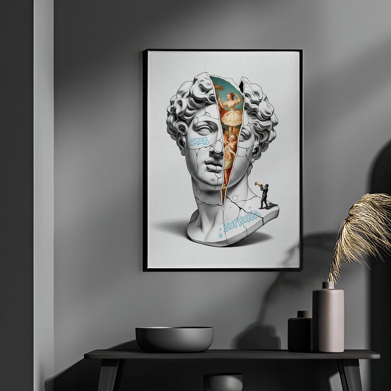 Euphoria Ballet — Surreal David Bust Wall Art Print