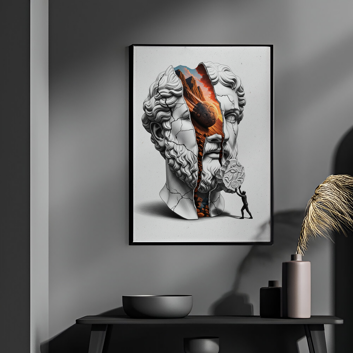 Sisyphus: Ebedi Mücadele Tablo Boyutlarında ve Yüksek Kaliteli Poster