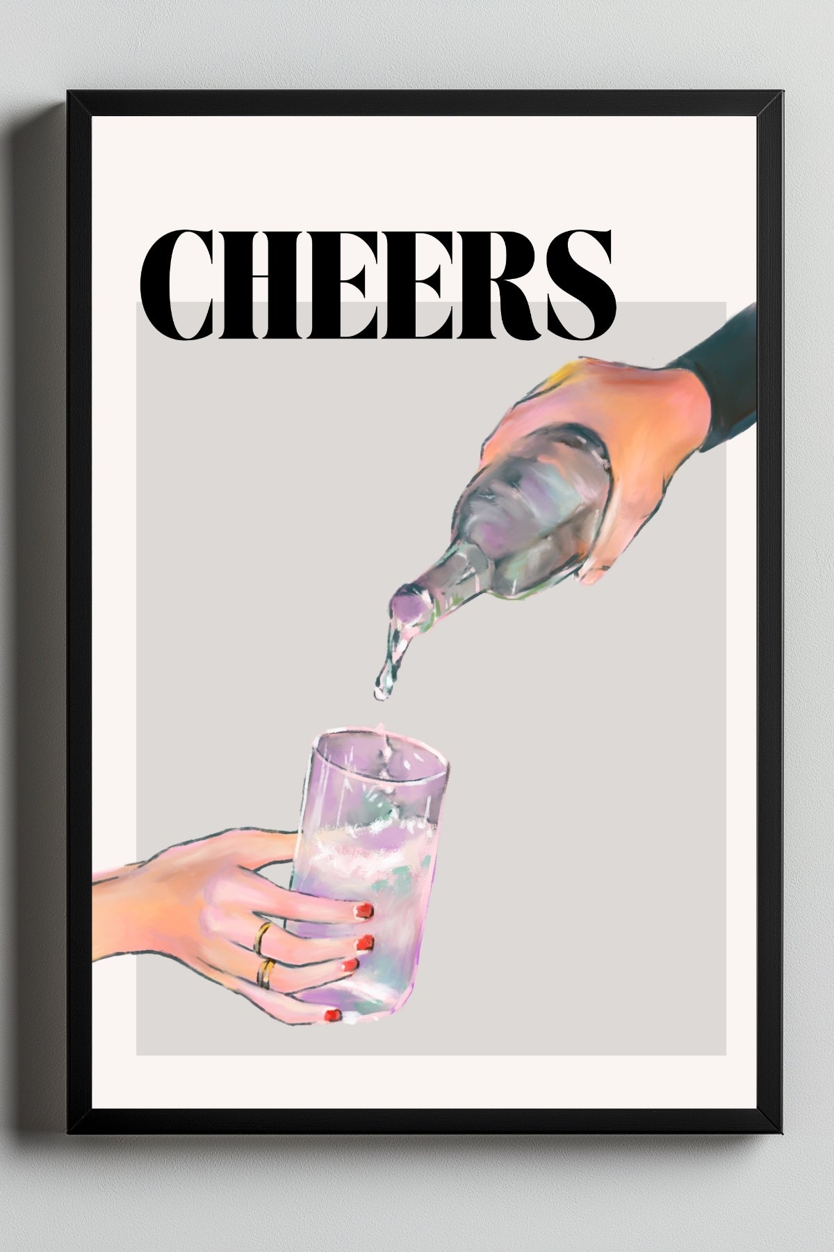 Cheers Wall Art Print — Toast & Celebration Poster