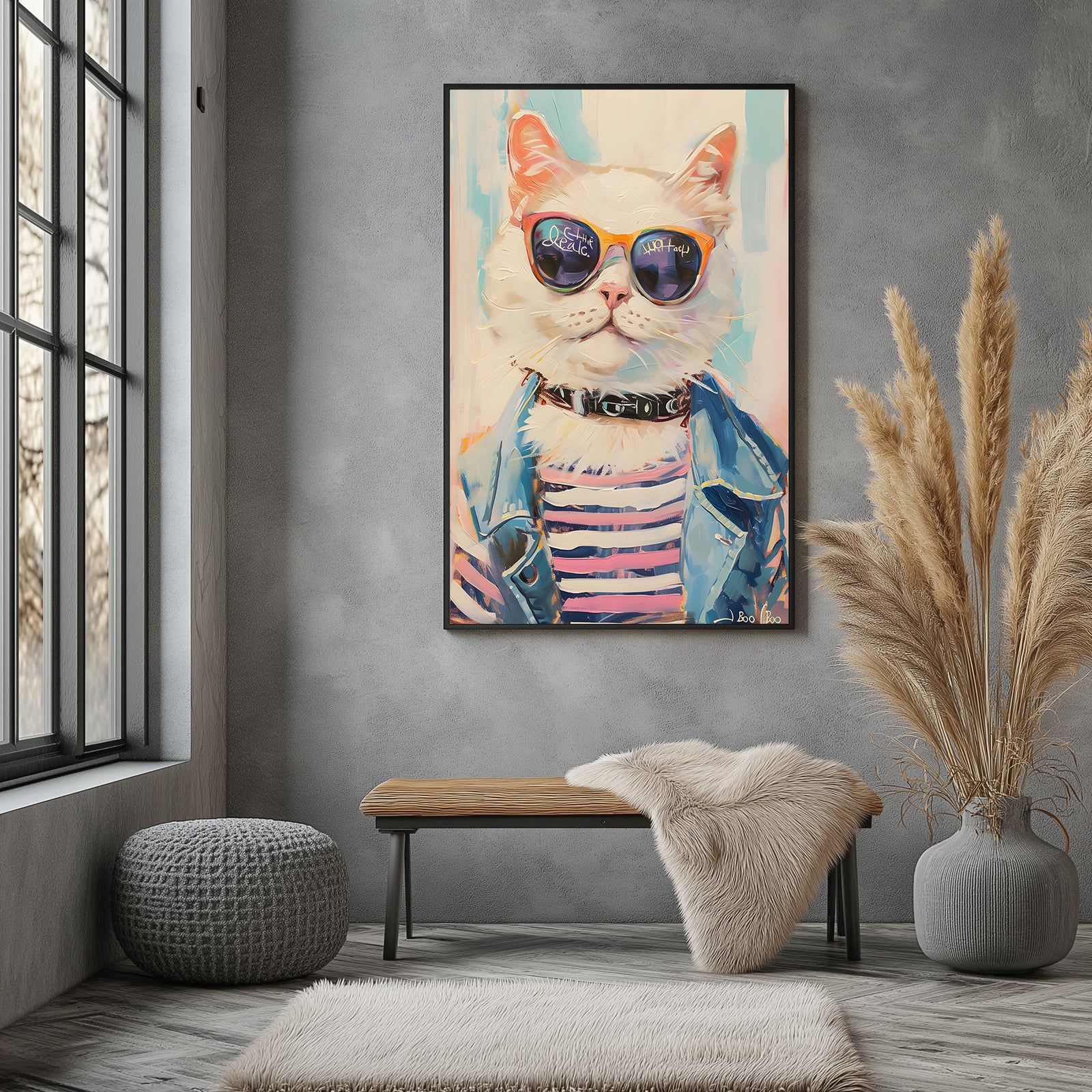 Pawsitively Purrfect Wall Art Print — Cute Cat Lover Quote Poster