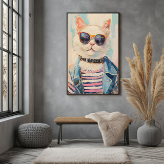 Pawsitively Purrfect Wall Art Print — Cute Cat Lover Quote Poster