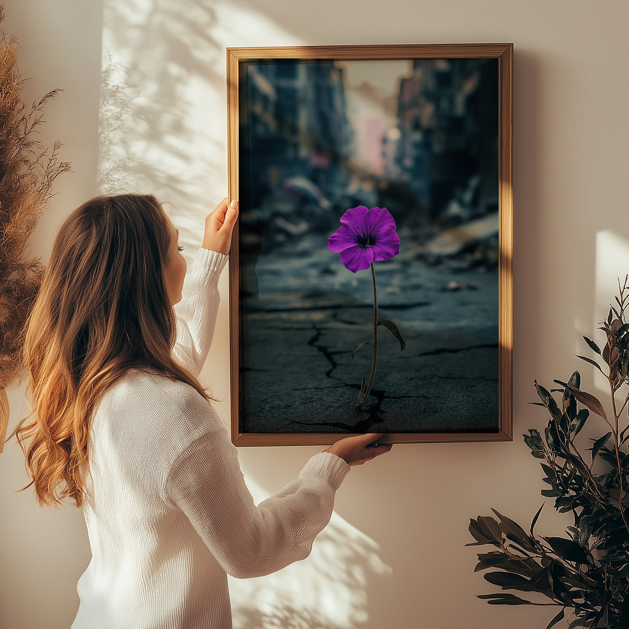 Silent Resistance Wall Art Print — Hope From Ruins Poster