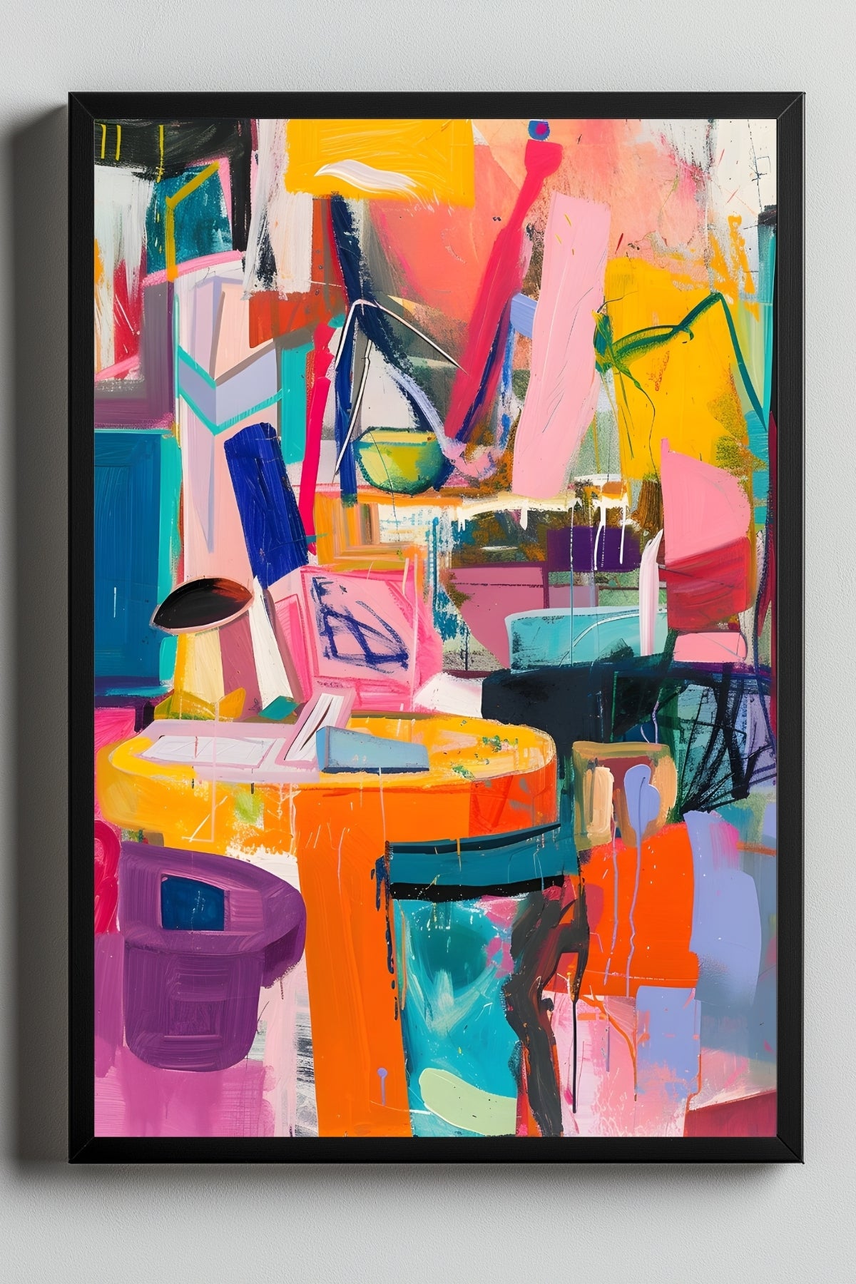 The Chaos of Energy Wall Art Print — Dynamic Abstract Poster