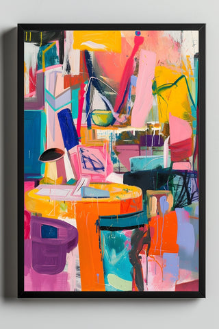 The Chaos of Energy Wall Art Print — Dynamic Abstract Poster