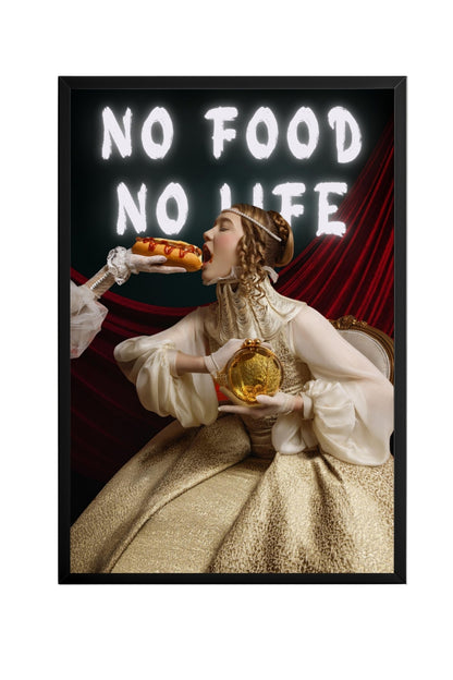 No Food No Life –  Tablo Boyutlarında ve Yüksek Kaliteli Poster