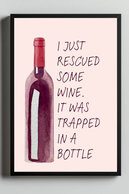 Wine Rescuer's Creed –  Tablo Boyutlarında ve Yüksek Kaliteli Poster