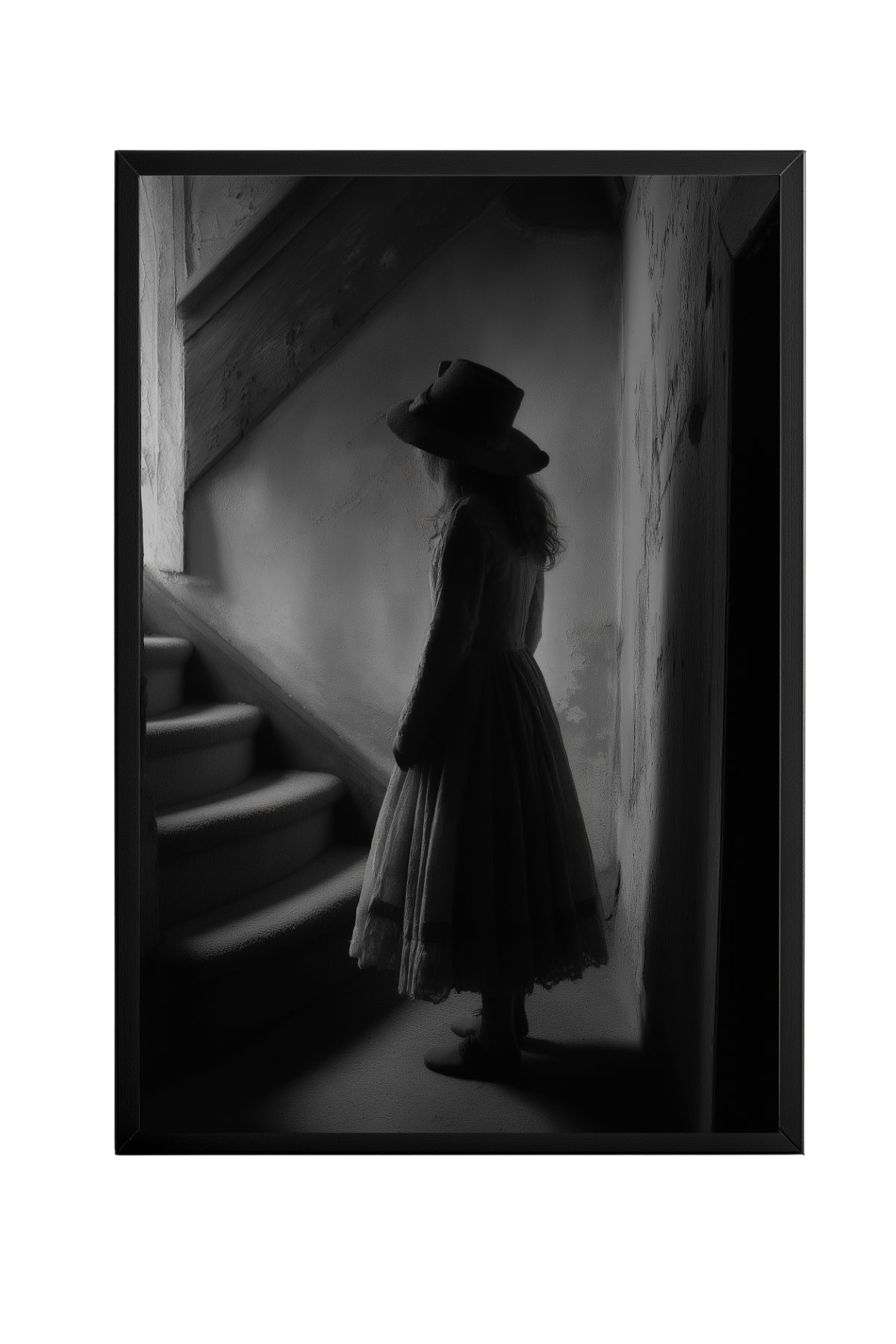 Whispers of Yesterday Wall Art Print — Vintage Nostalgic Portrait Poster