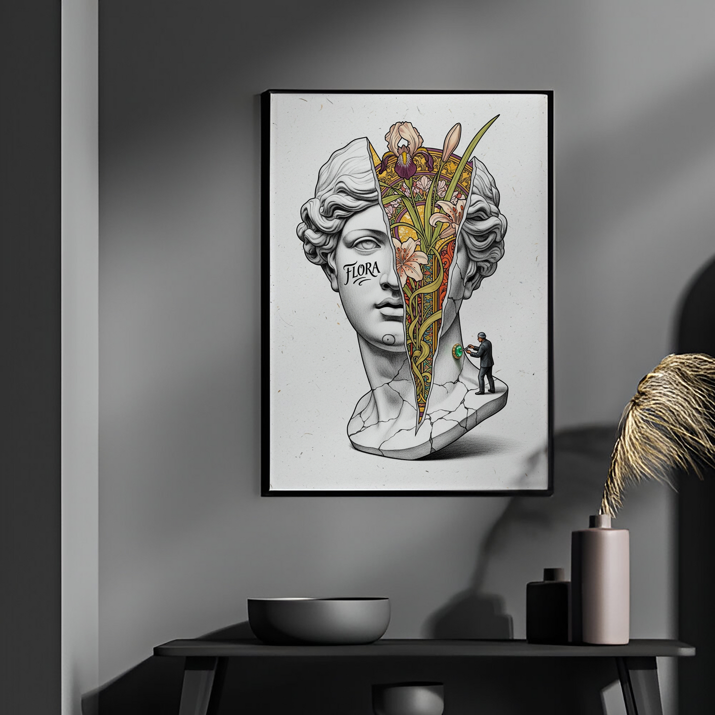 Flora: Art Nouveau Tablo Boyutlarında ve Yüksek Kaliteli Poster