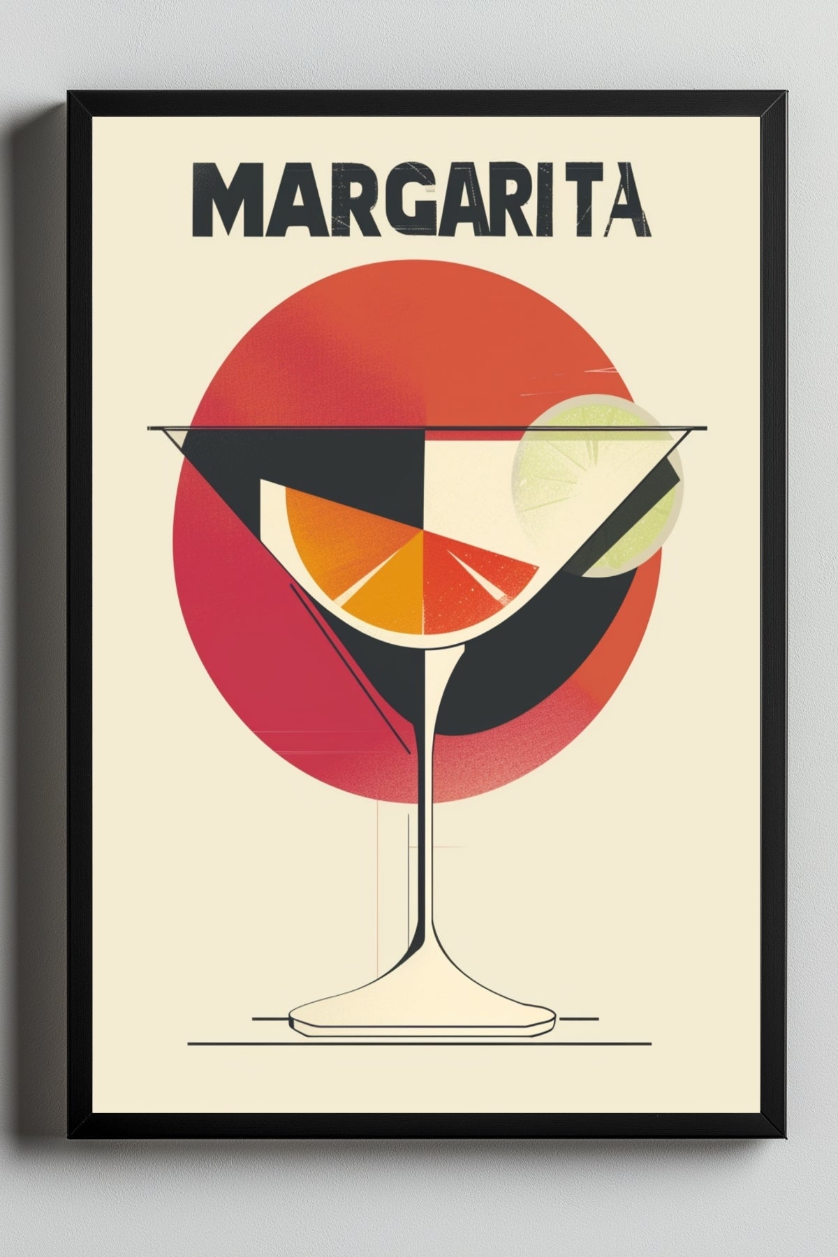 The Margarita Wall Art Print — Classic Tequila Cocktail Poster