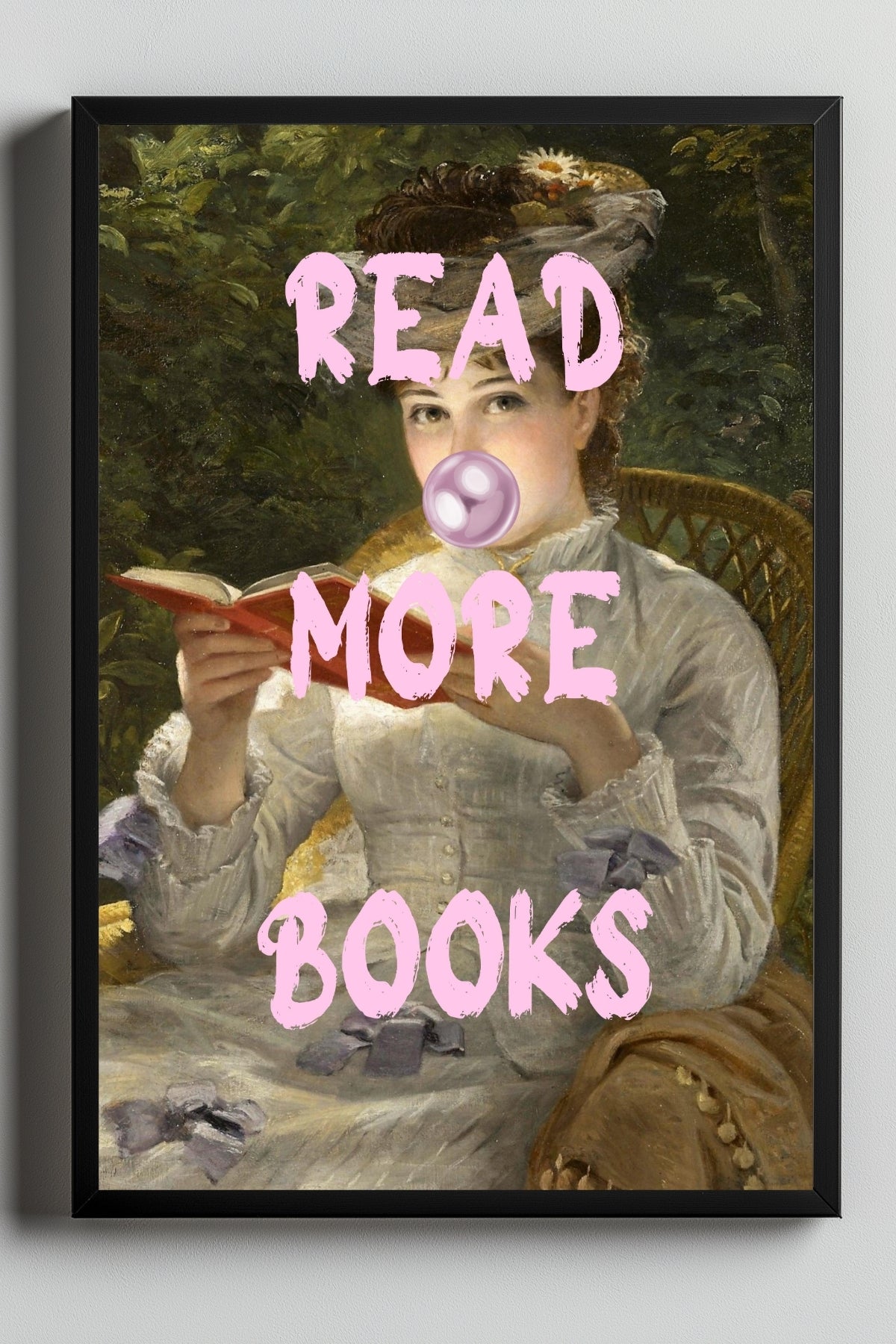 Read More Books Wall Art Print — Book Lover Reading Quote Poster