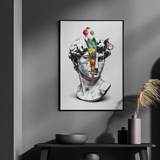 Reality is Fluid — Surreal David Bust Wall Art Print