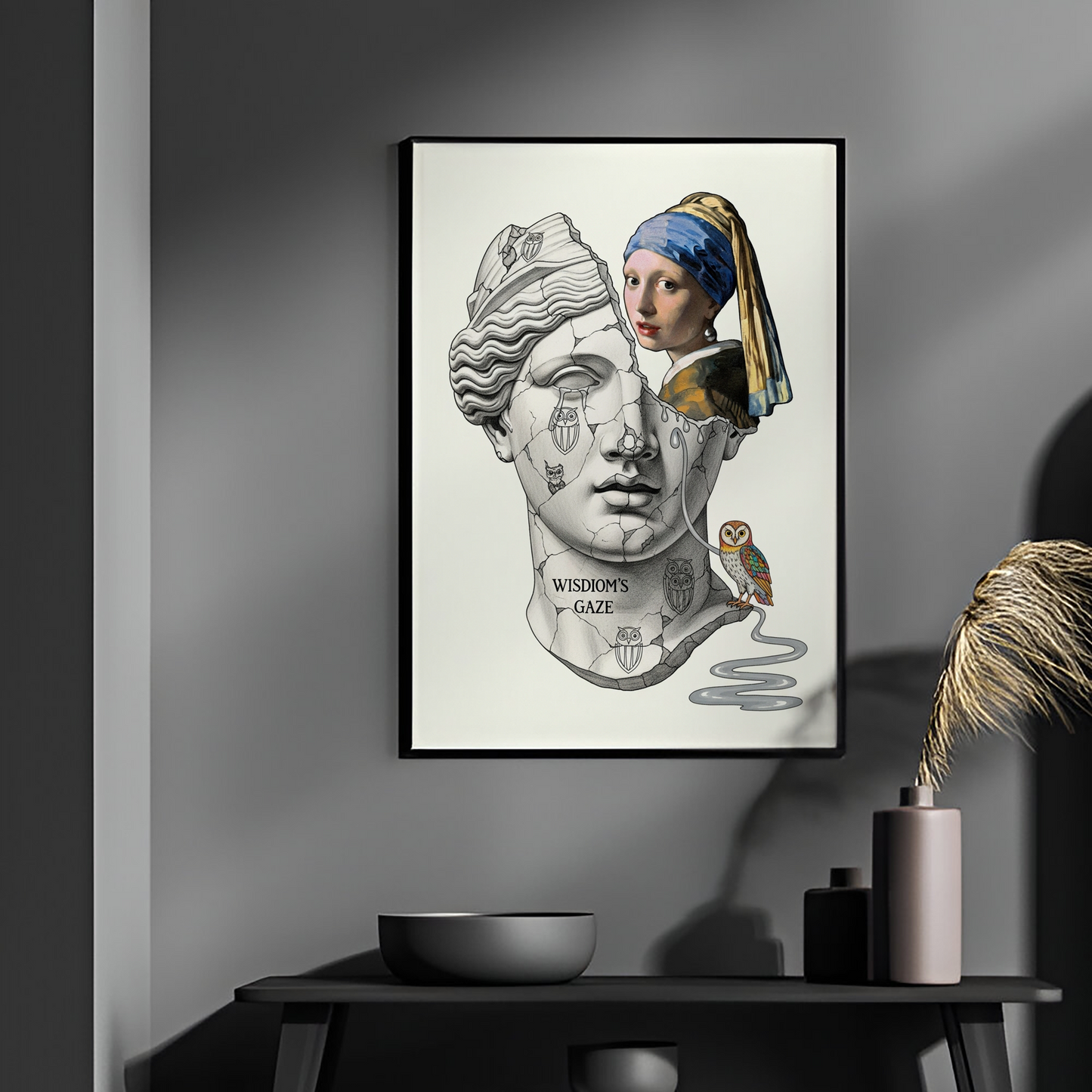 Wisdom's Gaze: İnci Küpeli Kız Tablo Boyutlarında ve Yüksek Kaliteli Poster