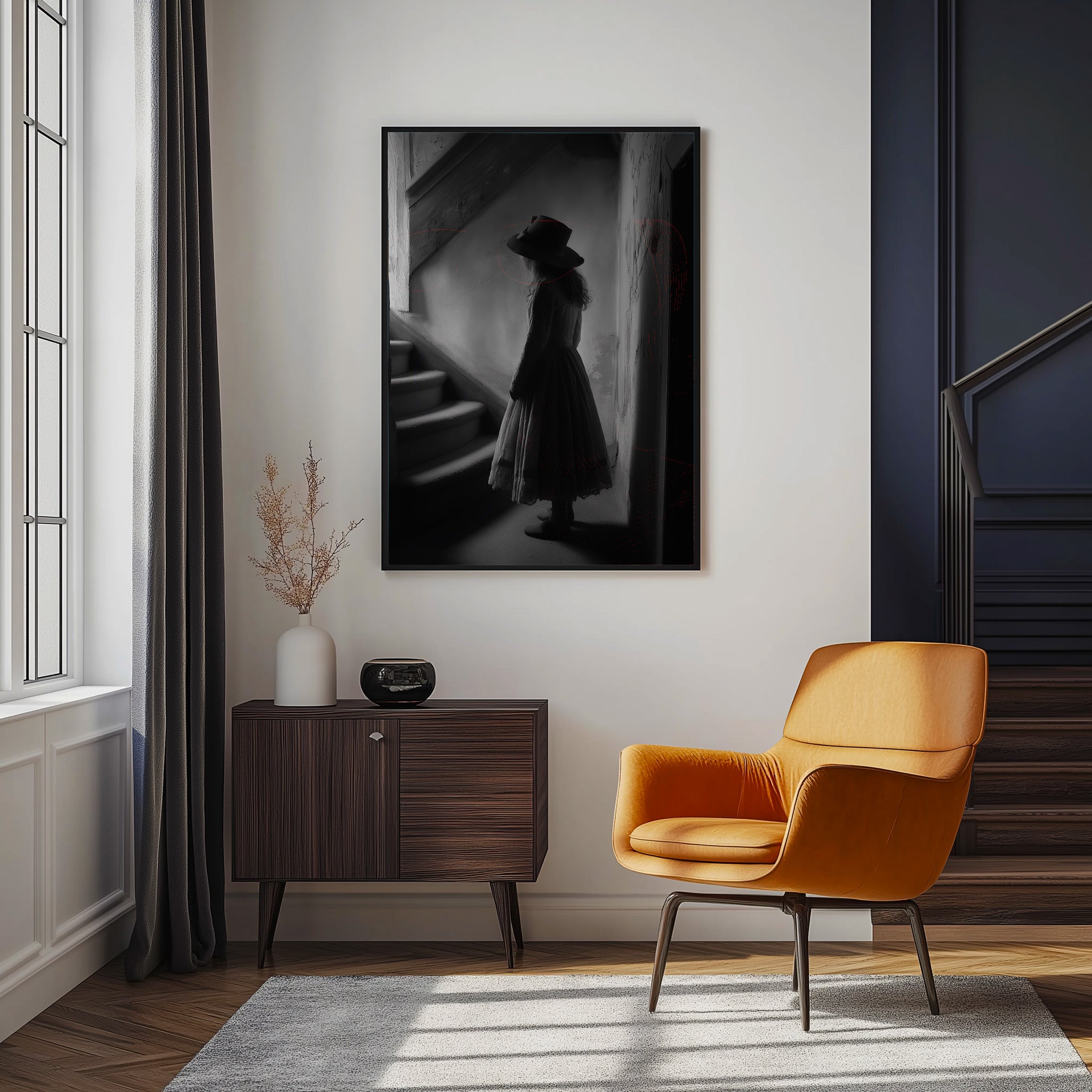 Whispers of Yesterday Wall Art Print — Vintage Nostalgic Portrait Poster