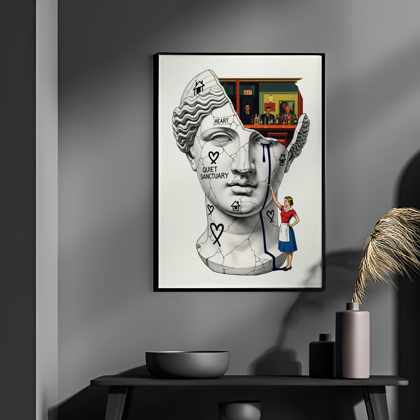 Quiet Sanctuary: Hopper Tablo Boyutlarında ve Yüksek Kaliteli Poster