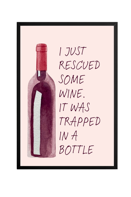 Wine Rescuer's Creed –  Tablo Boyutlarında ve Yüksek Kaliteli Poster
