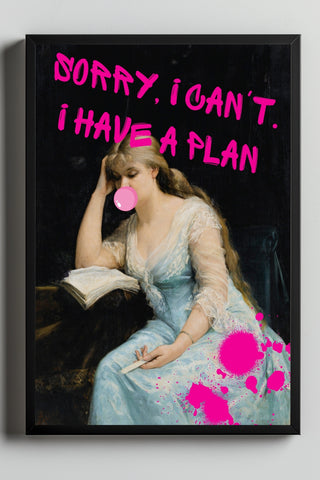 She's Got a Plan Wall Art Print — Strategic Feminine Quote Poster