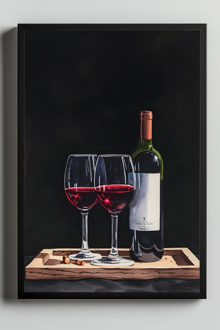 Evening Elegance Wall Art Print — Sophisticated Cocktail Hour Poster