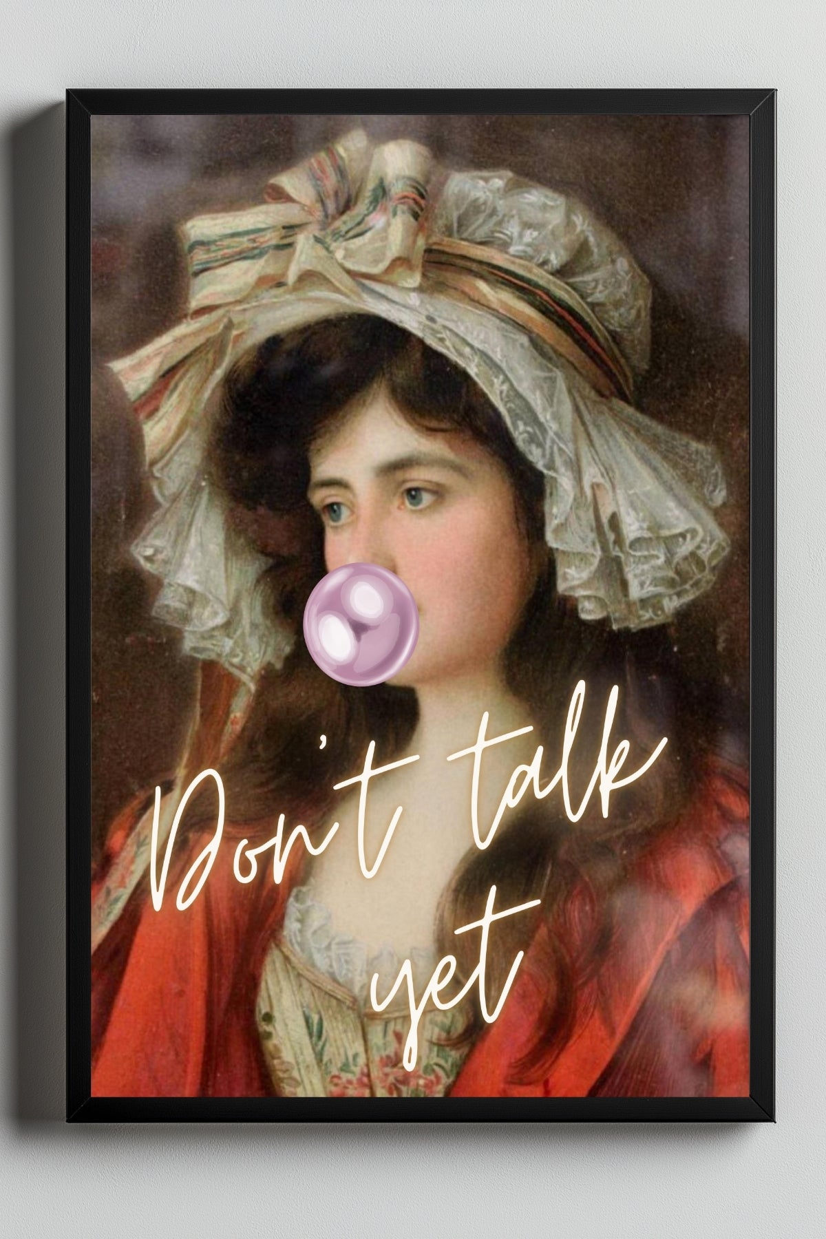 Don't Talk Yet Wall Art Print — Funny Morning Mood Quote Poster