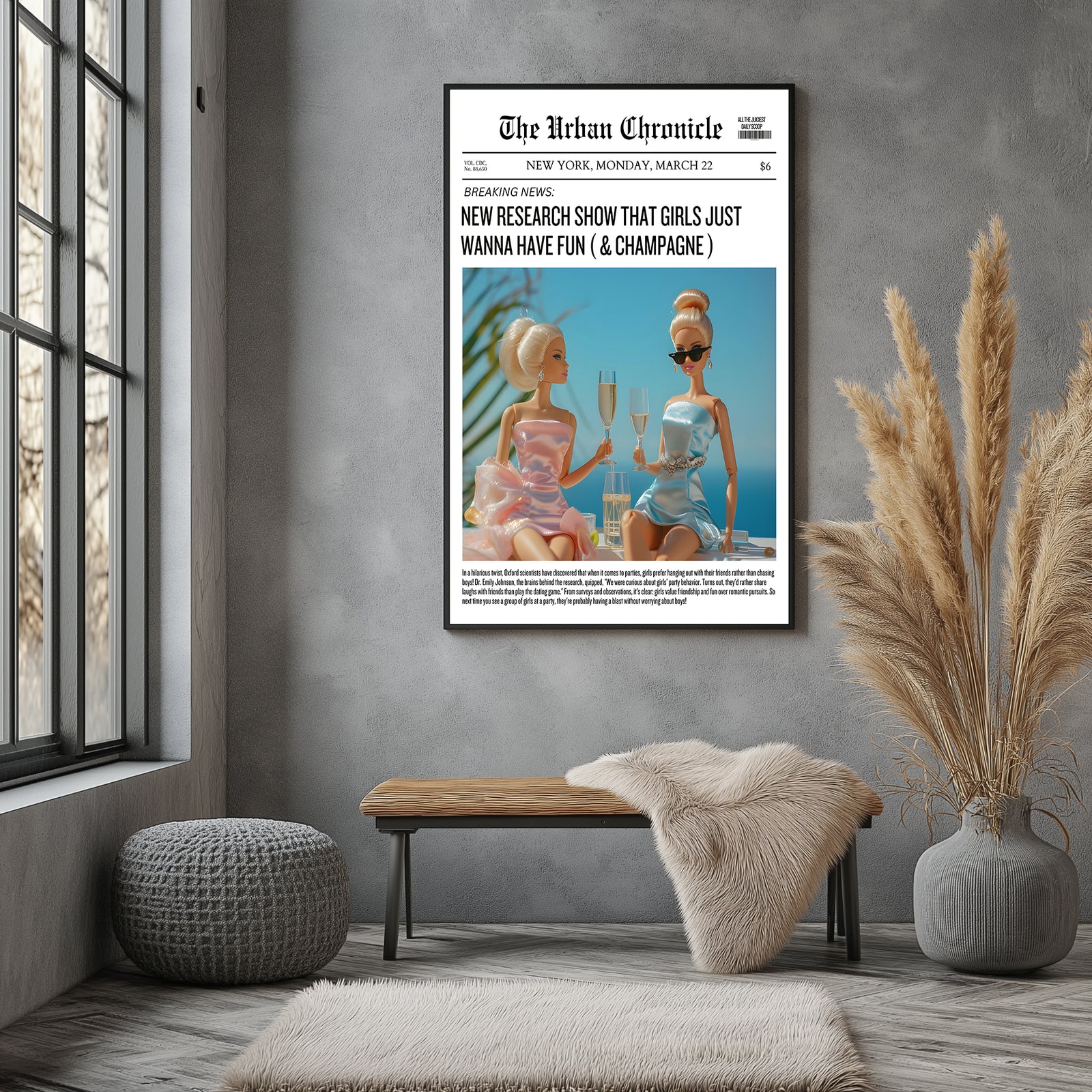 Beach Babes Wall Art Print — Coastal Summer Aesthetic Poster