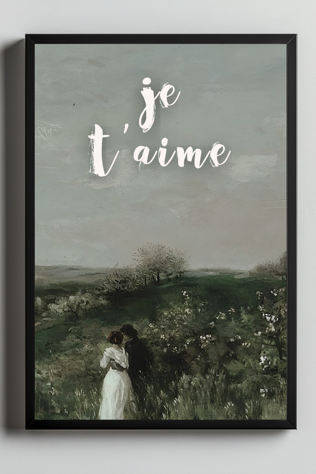 Je T'aime Wall Art Print — French Love Quote Poster