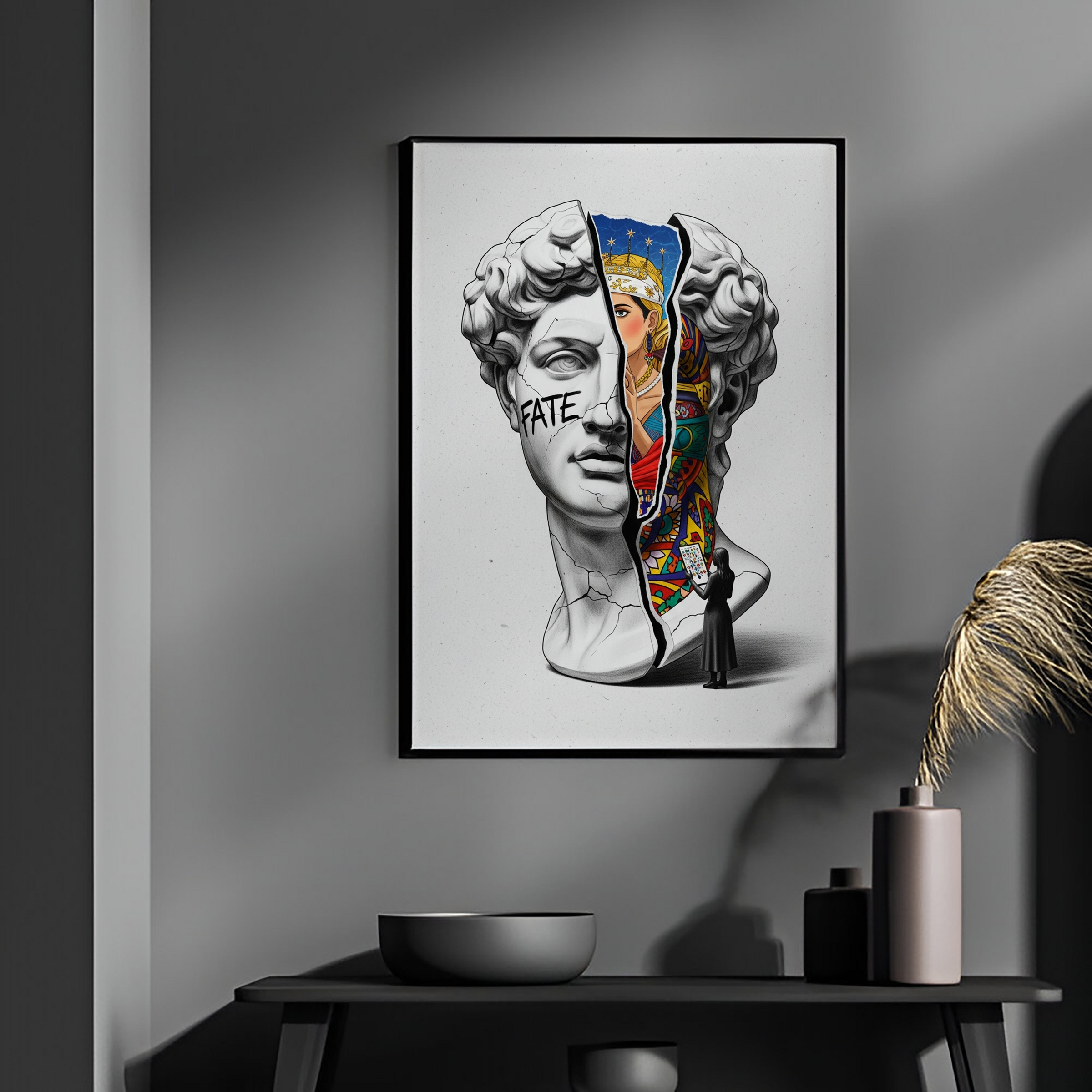 Fate Tarot — Surreal David Bust Wall Art Print