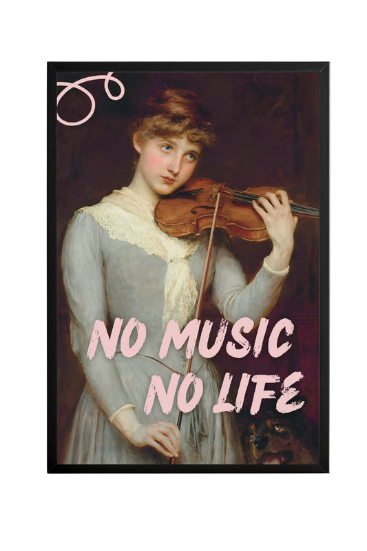 No Music No Life –  Tablo Boyutlarında ve Yüksek Kaliteli Poster