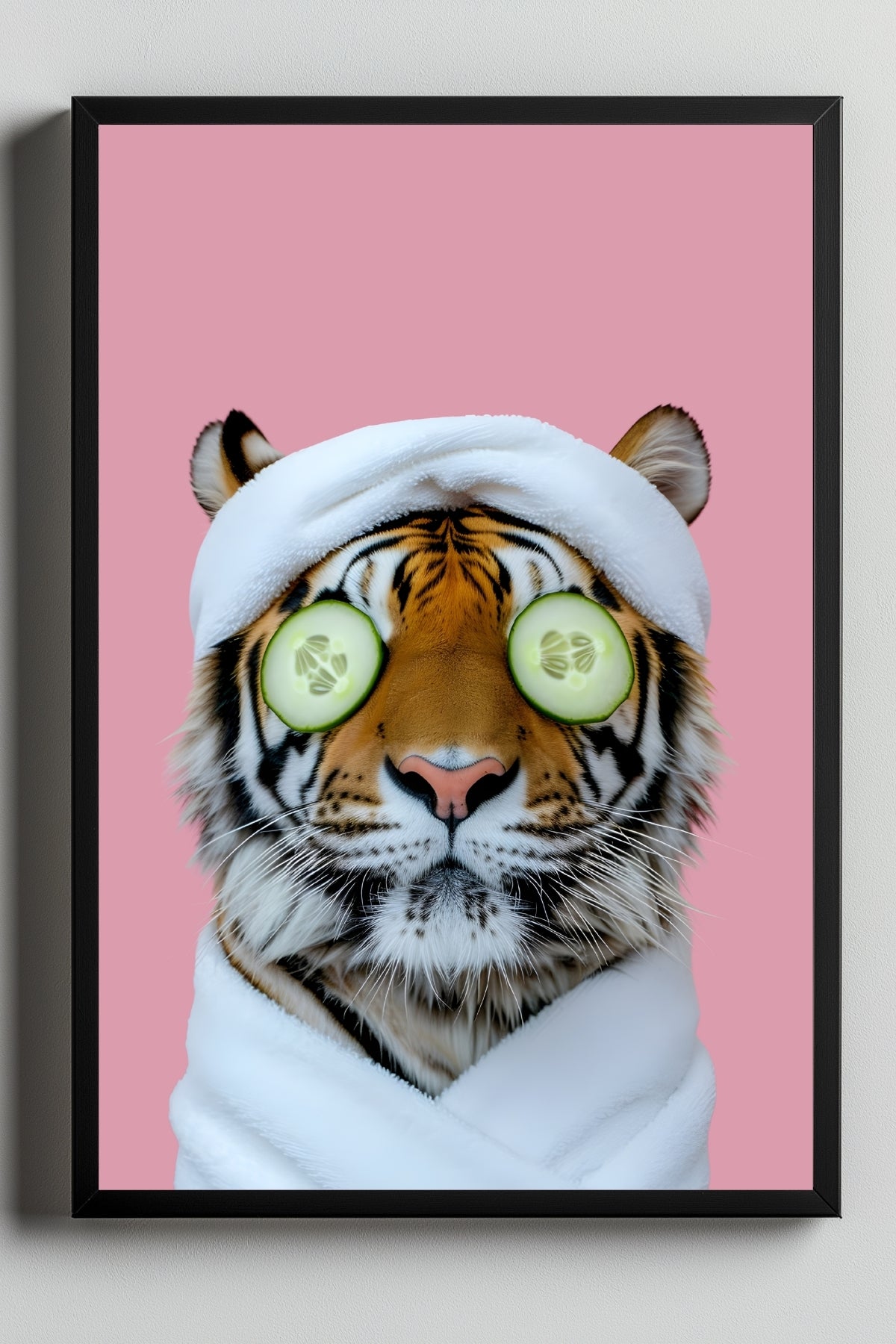 Tiger Retreat Wall Art Print — Bold Animal Portrait Poster