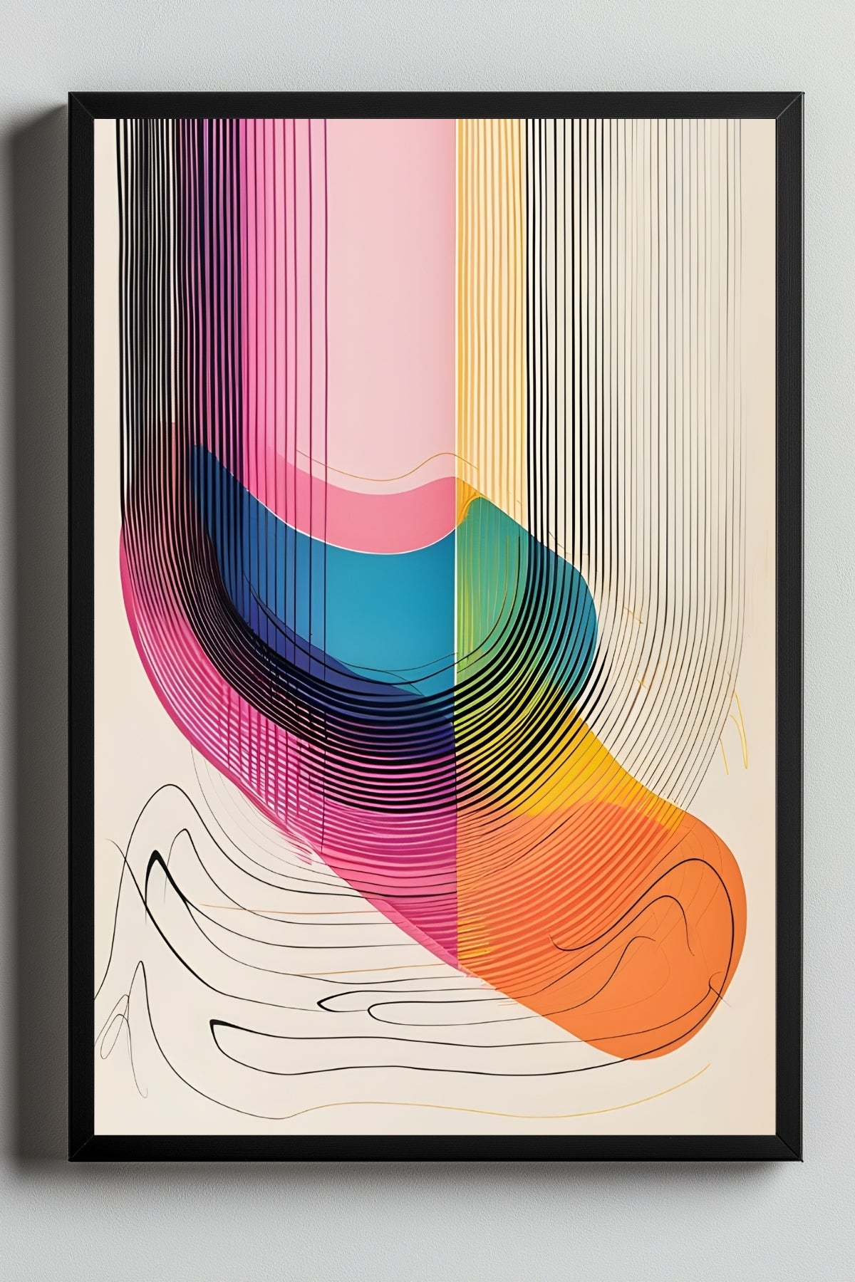 Vivid Flow Wall Art Print — Bold Fluid Abstract Poster