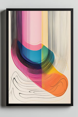 Vivid Flow Wall Art Print — Bold Fluid Abstract Poster