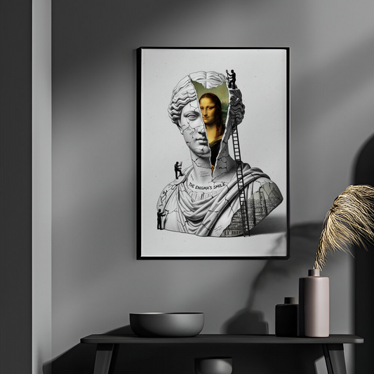 The Enigma's Smile: Mona Lisa Tablo Boyutlarında ve Yüksek Kaliteli Poster