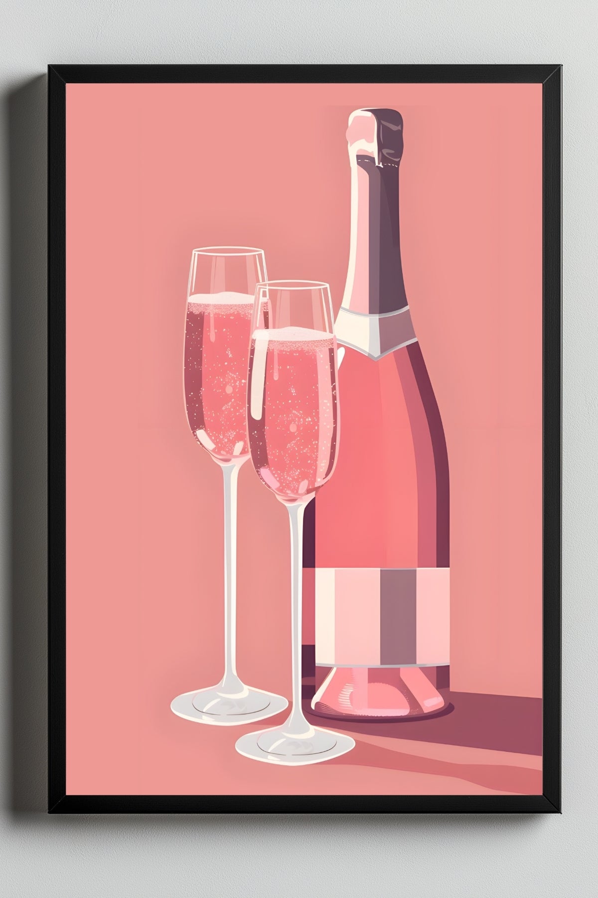 Rosé Rendezvous Wall Art Print — French Pink Wine Poster