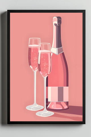 Rosé Rendezvous Wall Art Print — French Pink Wine Poster