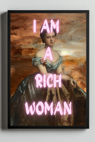 Rich Woman Wall Art Print — Abundance Empowerment Quote Poster