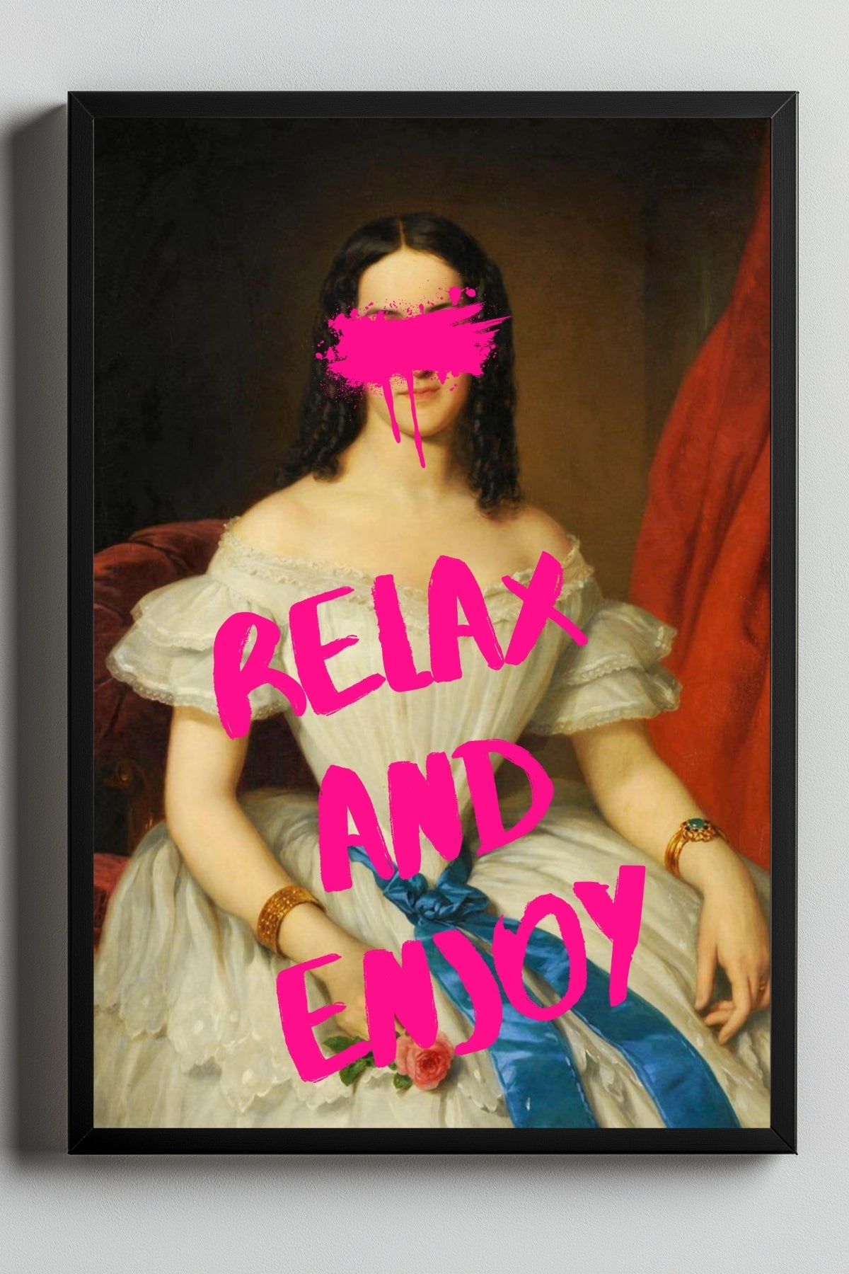Relax And Enjoy Wall Art Print — Soft Mindful Quote Poster