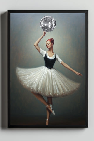 Twirl in Time Wall Art Print — Romantic Vintage Dance Poster