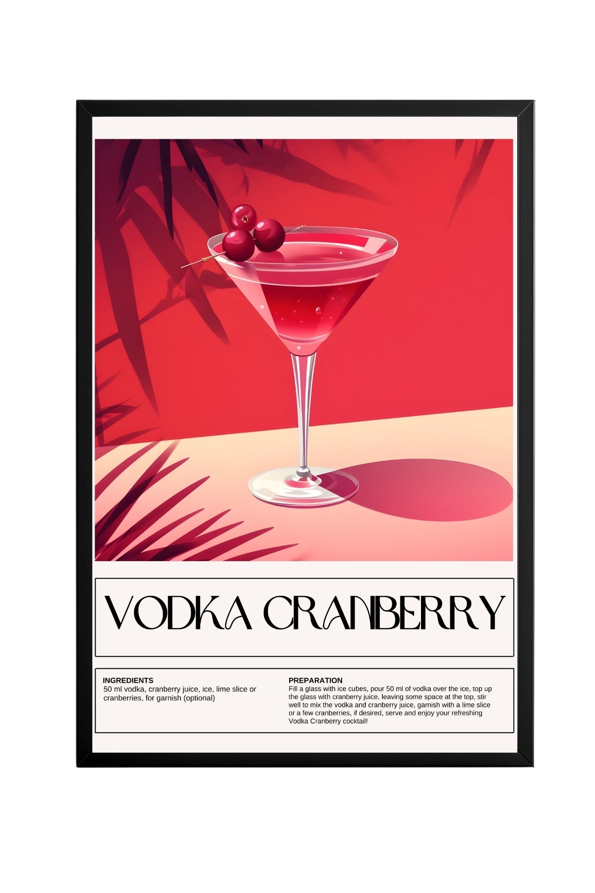 Vodka Cranberry –  Tablo Boyutlarında ve Yüksek Kaliteli Poster