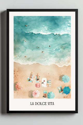 La Dolce Vita Wall Art Print — Italian Sweet Life Quote Poster