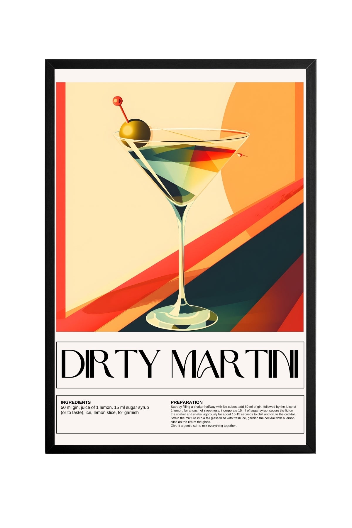 Dirty Martini –  Tablo Boyutlarında ve Yüksek Kaliteli Poster