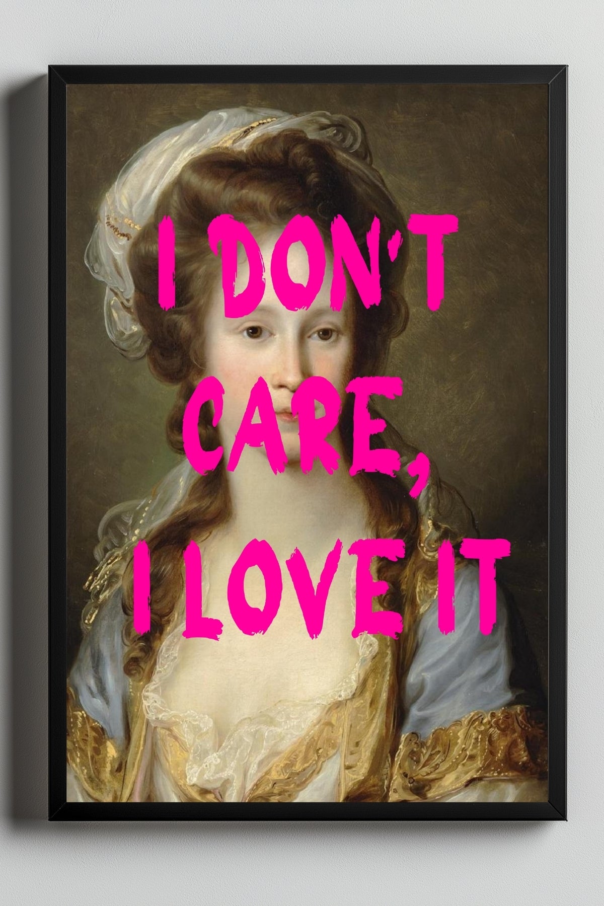 I Don't Care Wall Art Print — Cool Sarcastic Quote Poster