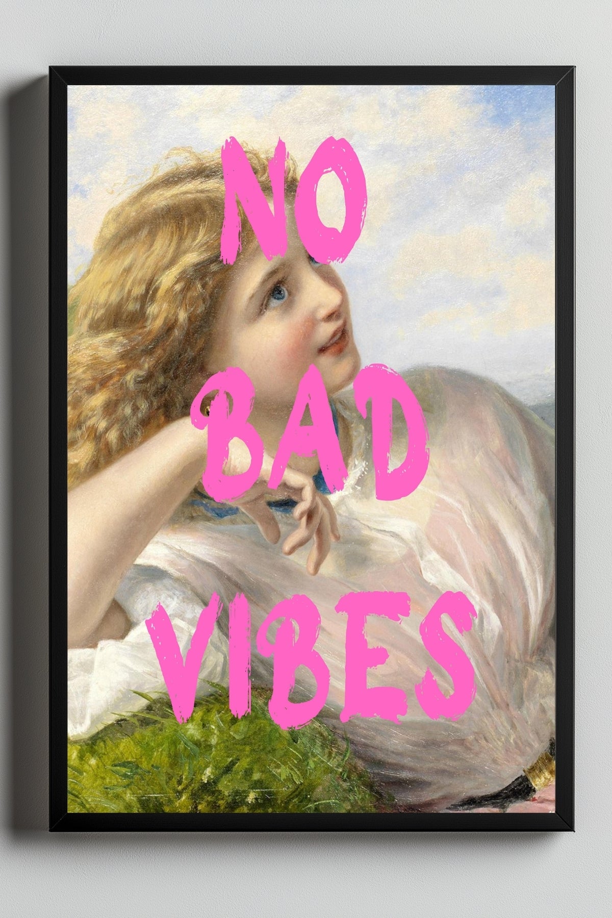 No Bad Vibes Wall Art Print — Good Energy Quote Poster