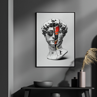 Cut! Cinema — Surreal David Bust Wall Art Print